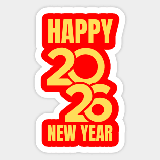 Happy New Year 2026 Sticker
